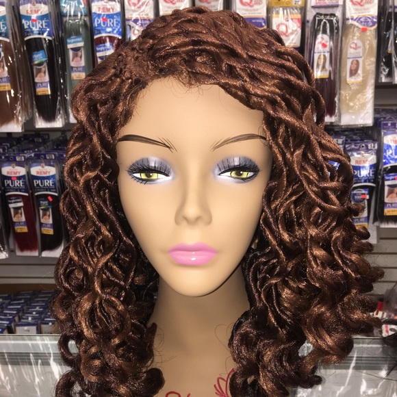 🆕 Curly Faux loc lace part wig - Picture 1 of 7